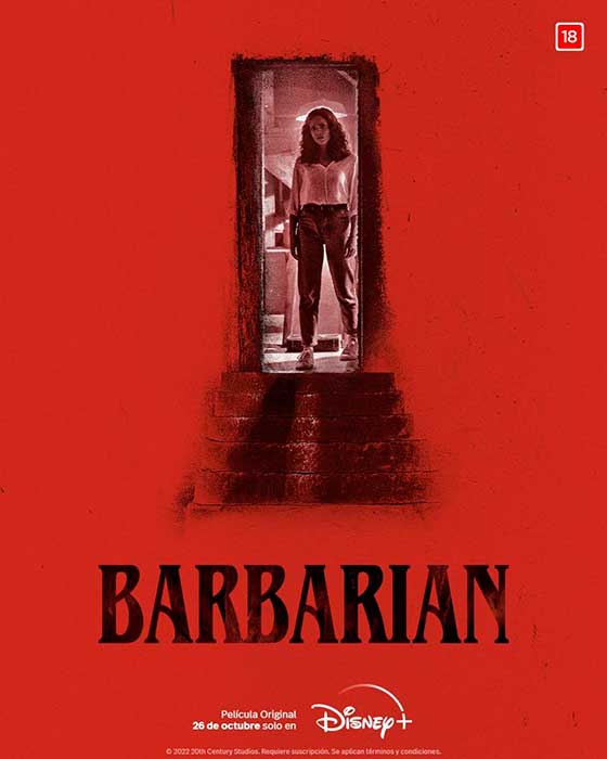 Barbarian poster película terror (2022)