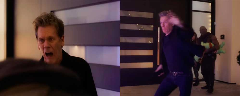 Escena graciosa de Kevin Bacon en el especial navideño de Los guardianes de la galaxia.