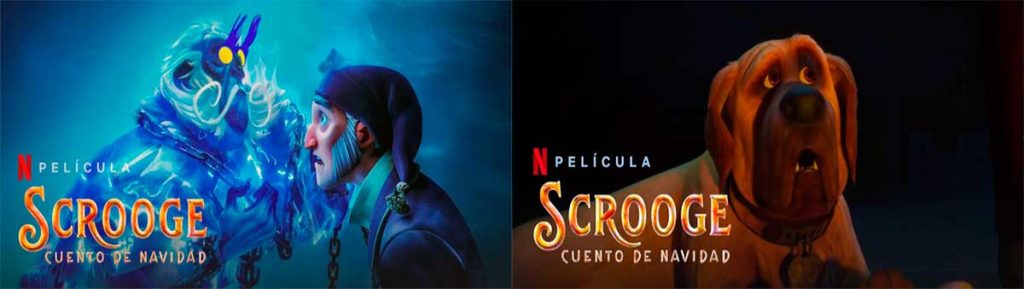 Carteles de la película Scrooge: Cuento de Navidad-Netflix.